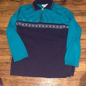 Color block retro shirt